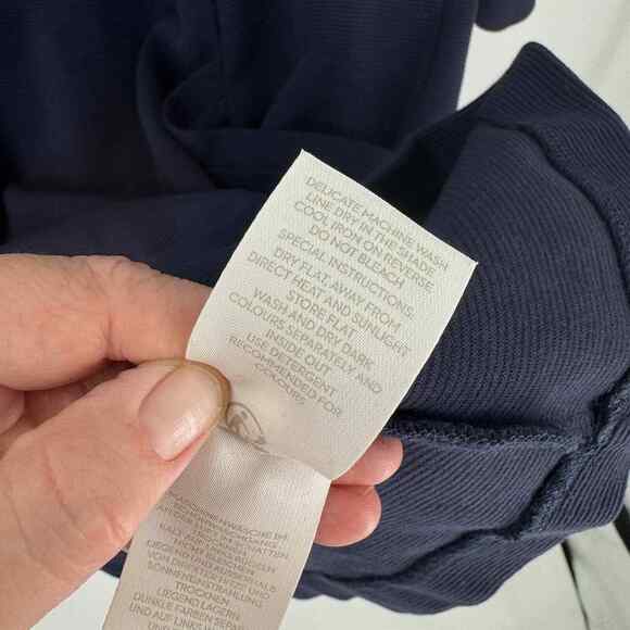 Boden Jasmine Ottoman Navy Blue 3/4 Sleeve Shift Dress with Pockets Size 18L - Picture 6 of 8